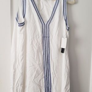 White and blue dress